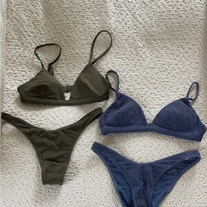 Abercrombie Olive and Blue Bikini Bundle